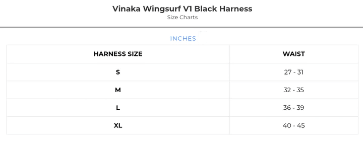 VINAKA WINGSURF V1 BLACK HARNESS - The Kite Loft